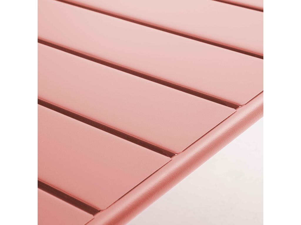 Garden coffee table, steel and clay finish, 90x50 cm - Bohometop 99227VBUR