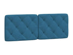 Blue velvet headboard cushion, 140cm, 17087ARHA