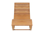 Rocking chaise lounge with cushion, solid teak wood, 54720XUBZ