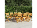 8-piece folding garden chairs, 55x62x90 cm, solid teak wood, 00738OGWX