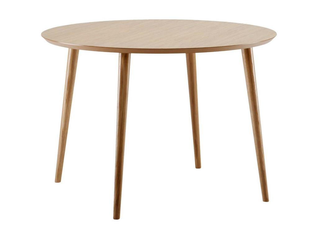 Cloyd Round Wooden Dining Table 100cm Beige 51360UVIF