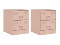 Bohometop - 2-piece pink bedside tables, 34.5x39x44 cm, steel, 02957RJUU