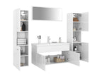 Glossy White Bathroom Furniture Set 58 38036BLUC