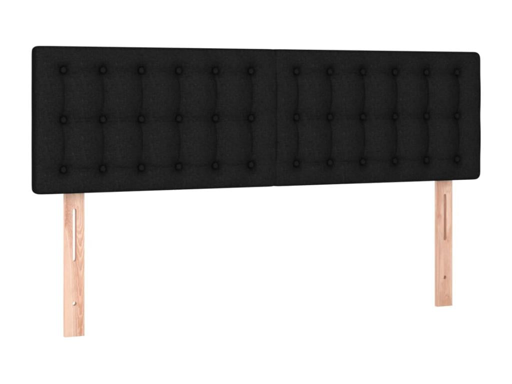 Black LED Headboard 144x5x78/88 cm Fabric 81033BNBG