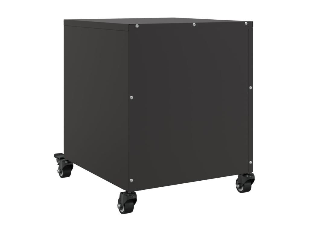 2-piece black bedside tables, 36x39x43.5 cm, steel, 72712APFD