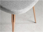 Bohometop Grey Fabric Chair with Rose Gold Steel Legs - Set of 2 - Color Bohometop 53 46287JTXC