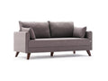 Small 2-seater sofa in light brown Bohometop fabric, 177cm, 98646GEOJ