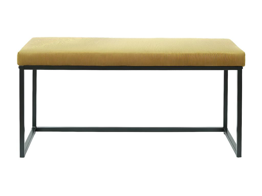 Bohometop - Bench with Mustard Yellow Corduroy Seat 42989JXBH