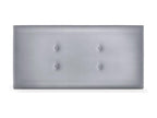 Homelumiere Faux Leather Headboard with 2 Buttons 110x50cm Beds 105 - Silver