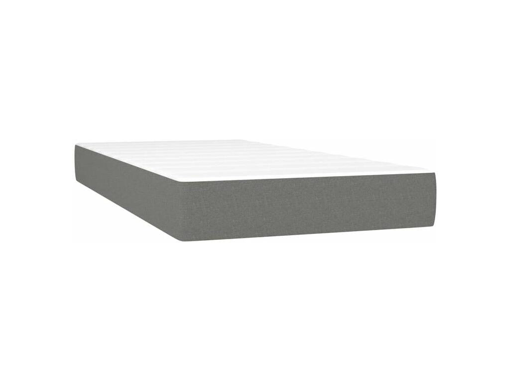 Bohometop bed base and mattress, dark grey, 90x190 cm, fabric, 46980QPPV