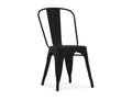 Bohometop reinforced polished steel industrial chair -- Black 74567NCTQ