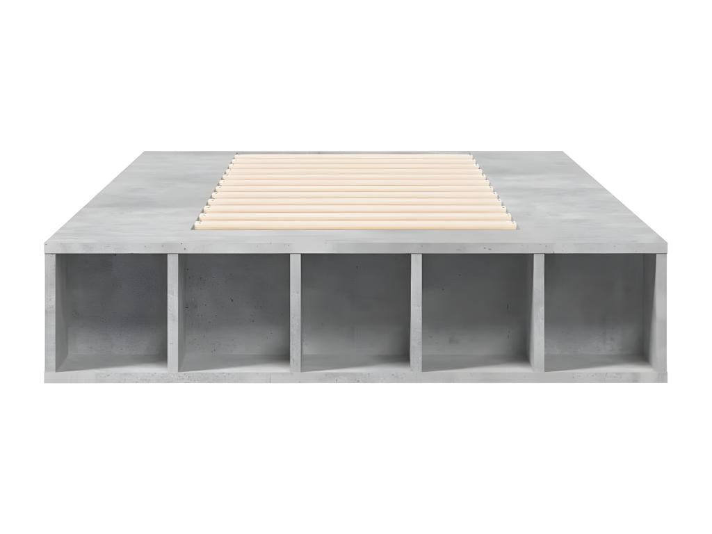 Concrete grey bed frame 90x200 engineered wood 70851XWYQ
