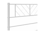 Metal bed frame with white headboard/footboard 193x203cm 58246WZCT