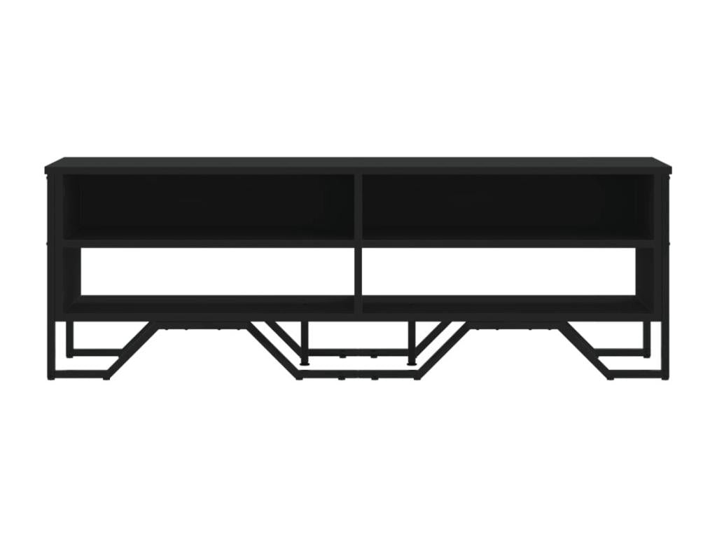 Black TV stand 122x34x41 cm engineered wood