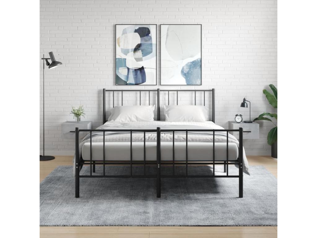 Wall-mounted bedside tables, 2 pcs, concrete grey, 35x35x20 cm, 54268KAFX