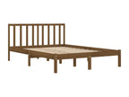 Bed frame without mattress, honey brown, solid pine wood, 200x200cm, 01675EOBA
