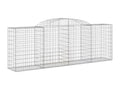 3-piece arched gabion baskets, 300x50x100/120 cm, galvanized iron, 17274ROSS