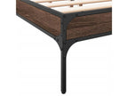 Brown oak bed frame 120x190 cm engineered wood and metal 14584ZQGU