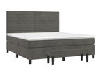 Bohometop bed base and mattress, Dark Grey 180x200 Velvet 59864YNEQ