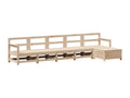 6-piece garden furniture set made of solid pine wood