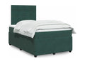 Bohometop bed base with dark green mattress 120x190 cm 55689DWFG