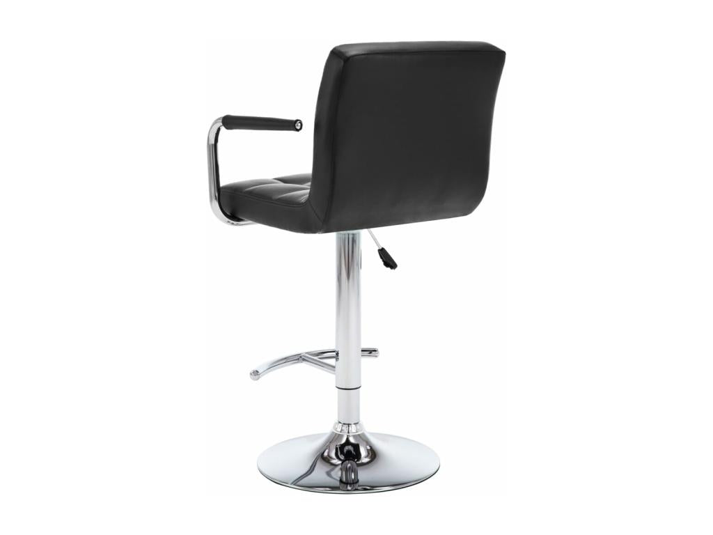 Bohometop 94430TNYB Black Faux Leather Bar Stools (2 pcs)