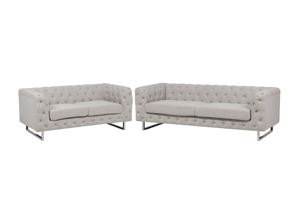 Bohometop 5-Seater Lounge Set in Light Beige Fabric 62002BUTG