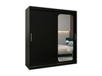 Bohometop T2 Sliding Door Wardrobe 200/180/62 2 Doors Black/Black 70798PKOQ