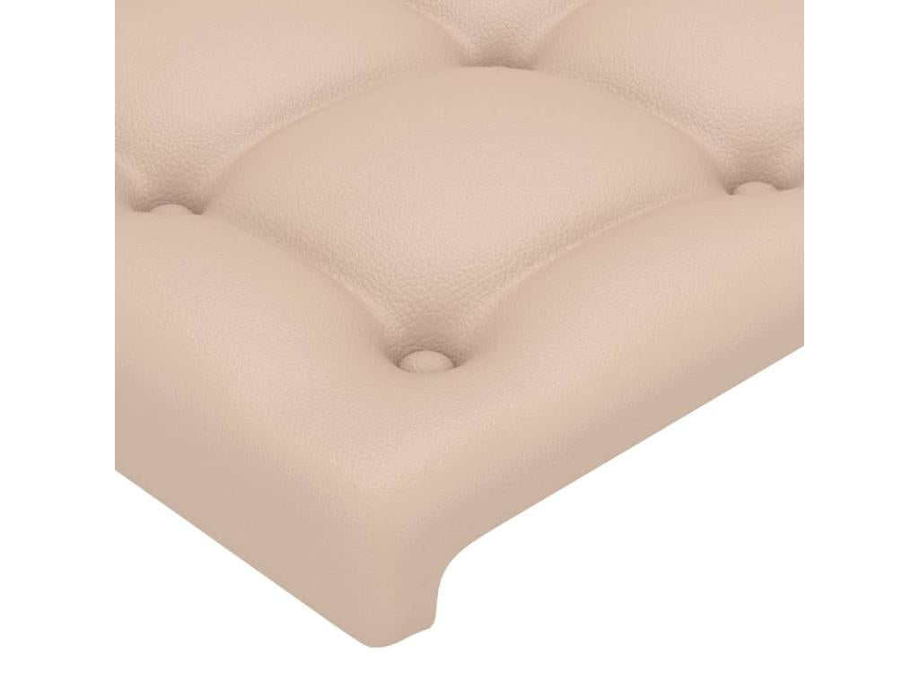 Headboard with wings, Cappuccino color, 103x23x78/88 cm, faux leather