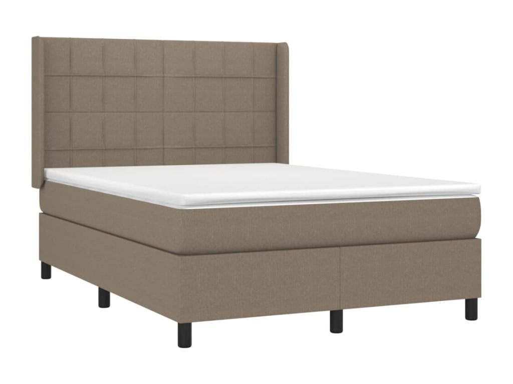 Homelumiere bed base with mattress and LED lighting, 140x200 cm, fabric