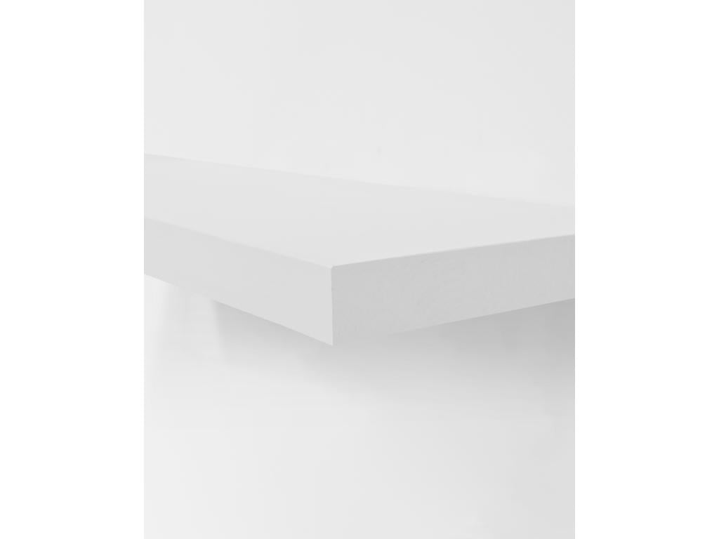 Set of 3 floating shelves in white fir wood, 140x3.2cm - Bohometop 65111BVIZ
