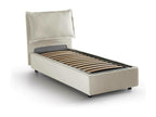 Bohometop Single Bed with Storage, Fabric Upholstery, Made in Italy, Front Opening, Suitable for a 90x200 cm Mattress, Beige 42093ILSY