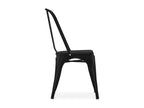 Bohometop reinforced polished steel industrial chair -- Black 74567NCTQ