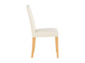 Homelumiere - Set of 2 cream PU dining chairs with pine legs