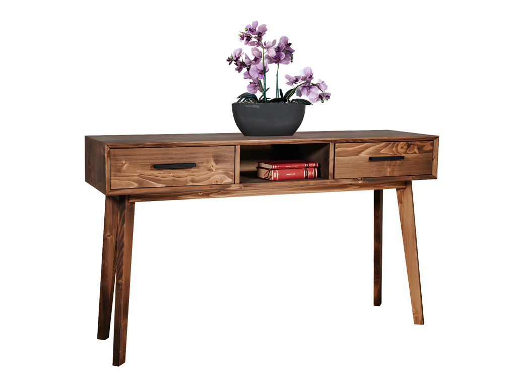 Bohometop console table with 2 drawers and 1 niche - Wood 10815ITMJ