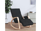 Black Fabric Rocking Chair 57131MQMA