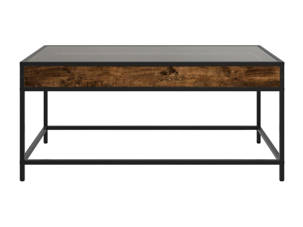 Coffee table with infinity LED, smoked oak, 90x50x41 cm, 35497SJGM