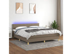 Bohometop bed base with Bohometop LED mattress 160x200 cm Fabric 82957MBSK