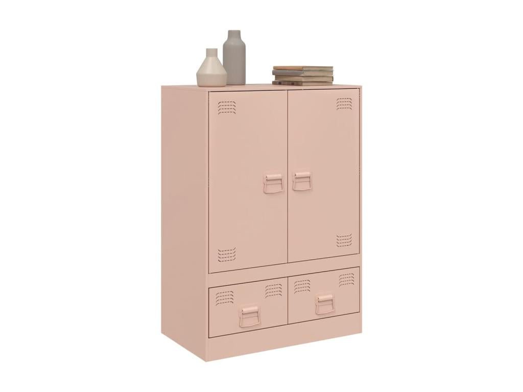 High pink sideboard 67x39x95 cm steel 98749ZHSB