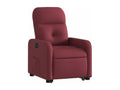 Electric reclining armchair, burgundy red fabric 04087FORL
