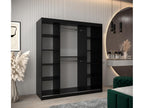 Bohometop T2 Sliding Door Wardrobe 200/180/62 2 Doors Black/Black 70798PKOQ