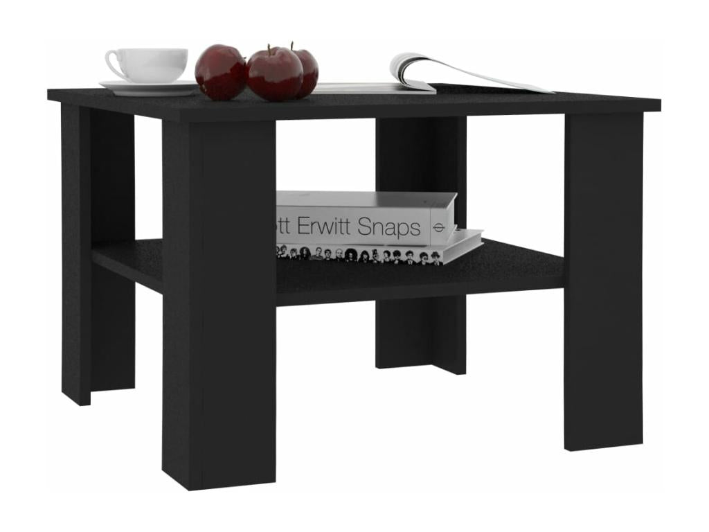 Coffee table, black, 60x60x42 cm, engineered wood, 80207PZPA