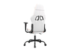 Gaming chair, white and pink faux leather, 65321DUOA