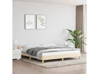 Cream bed frame without mattress, 160x200 cm, fabric, 83966OJQU