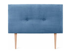 Bohometop Plain Corduroy Headboard with Buttons 80x105 with Bed Legs 80/90 - Blue 56110FIKL