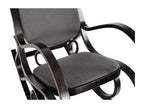 Bohometop Rocking Chair, Walnut Finish, Anthracite Grey Fabric/Textile 07817JAVM