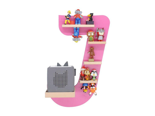 Bohometop Wooden Letter J Children's Shelf Bohometop Figurines Bohometop Pink Wall Shelf 49391XAYM