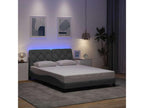 Bed frame with LED lighting, mattress not included, light grey, 140x190 cm, fabric, 29912TEHV