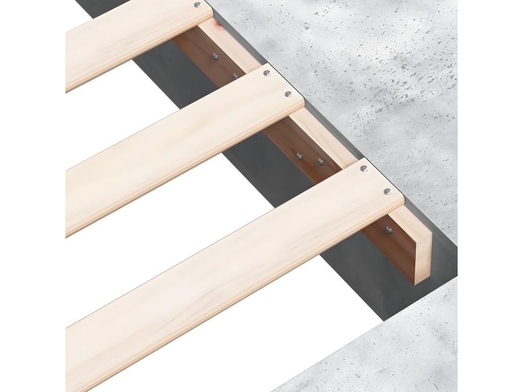 Concrete grey bed frame 90x200 engineered wood 70851XWYQ