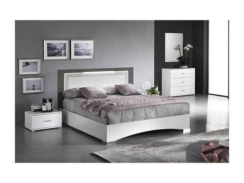Bohometop - Bedroom 140x190cm with Chest of Drawers and Bedside Tables 02840QFFS